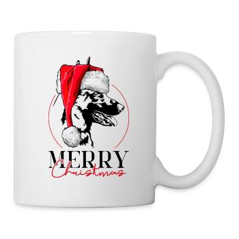 Père Noël Malinois Joyeux Noël Chiens Chien Wilsigns - Mug blanc - blanc - Droite