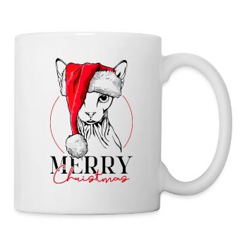 Père Noël Sphynx Joyeux Noël chat Wilsigns - Mug blanc - blanc - Droite