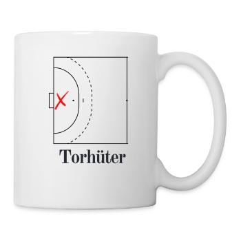 Handball - Torhüter - Tasse - Weiß - Rechts