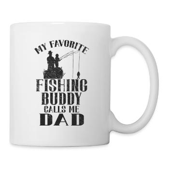 Angeln mon copain de pêche préféré m’appelle papa - Mug blanc - blanc - Droite