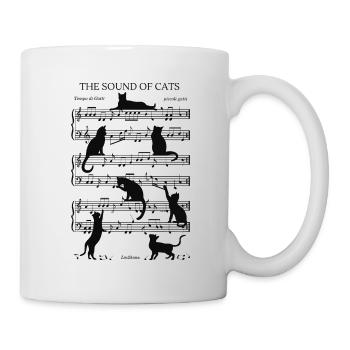 Musical Cats Notes Black - Mug - white - Right