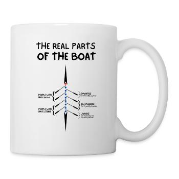 The real parts of the boat, Funny rowing design - Mug - white - Right