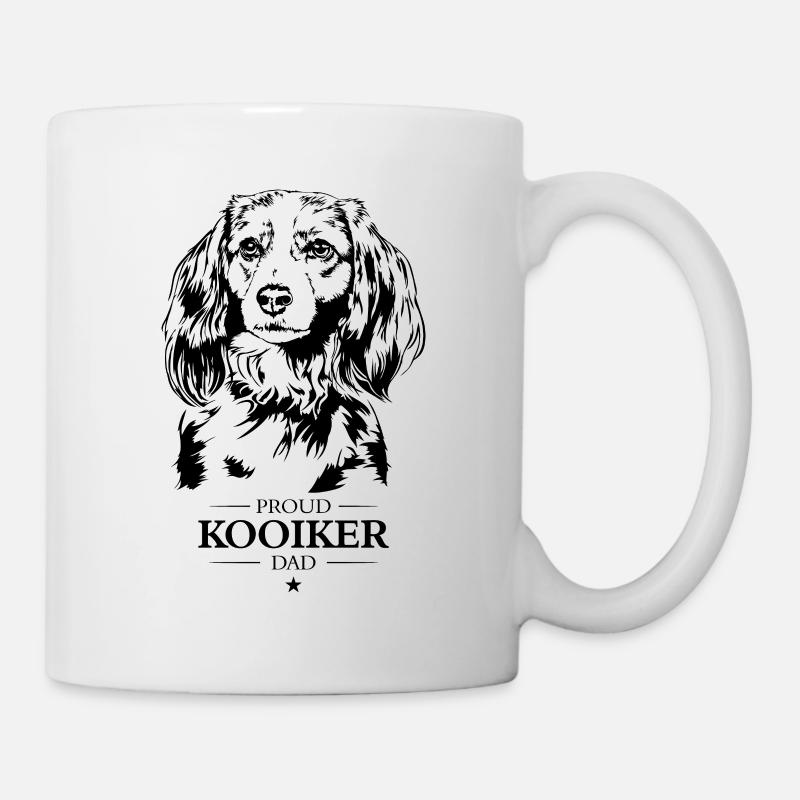 Kooiker Dad Hunde Hund Kooikerhondje Wilsigns - Tasse - Weiß