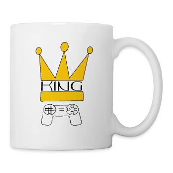 King of zocken - Tasse - Weiß - Rechts