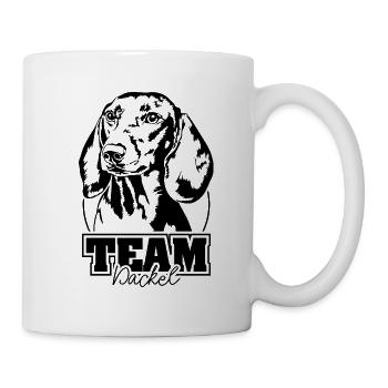 TEAM Dackel Hund Hunde Wilsigns - Tasse - Weiß - Rechts