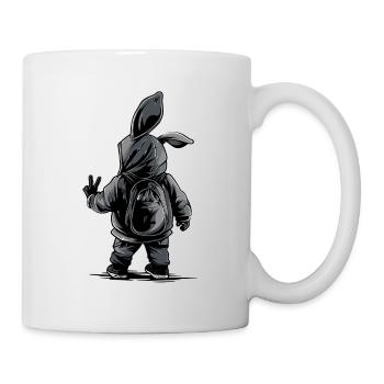 Lapin de Pâques Lapin de Pâques Oeufs de Pâques - Mug blanc - blanc - Droite
