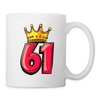 61 Couronne de chiffres - Mug blanc - blanc - Droite