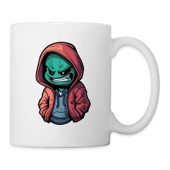 comicfigur fantasy gesicht - Tasse - Weiß - Rechts