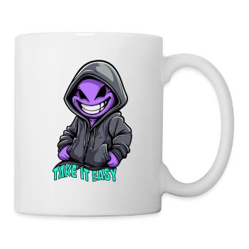 Comic Face - take it easy - Mug - white - Right