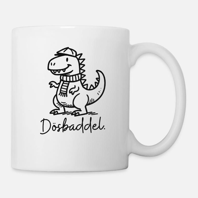 Plattdeutsche Schimpfwörter Dino "Dösbaddel" - Tasse - Weiß