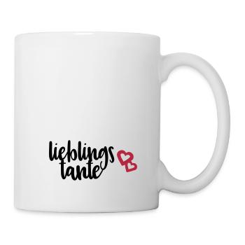 Lieblingstante Tante Tanten Sprüche Geschenk - Tasse - Weiß - Rechts