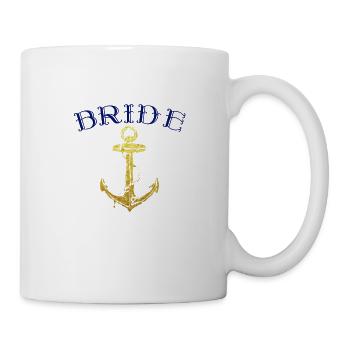 Bride with anchor motif bachelor gift - Mug - white - Right