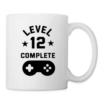 Level 12 complete Geburtstagsgeschenk - Tasse - Weiß - Rechts