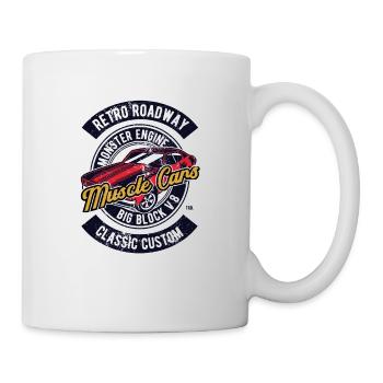 MUSCLE CAR V8 BIG BLOCK VINTAGE RETRO RACE HOT - Mug - white - Right