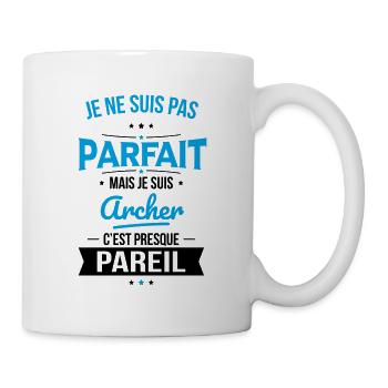 Je ne suis pas parfait mais mais je suis archer - Mug blanc - blanc - Droite