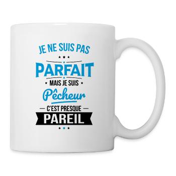Je ne suis pas parfait mais je suis pêcheur - Mug blanc - blanc - Droite