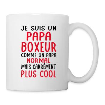 Papa boxeur comme papa normal plus cool - Mug blanc - blanc - Droite
