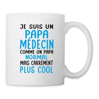 Papa médecin comme papa normal plus cool - Mug blanc - blanc - Droite