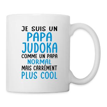 Papa judoka comme papa normal plus cool - Mug blanc - blanc - Droite