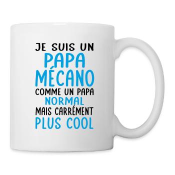 Papa mécano comme papa normal plus cool - Mug blanc - blanc - Droite