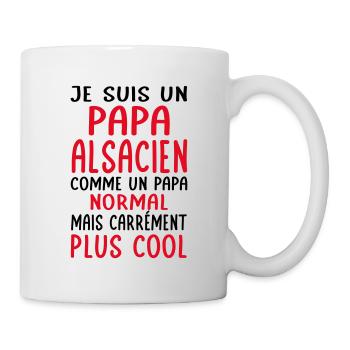 Papa Alsacien comme un papa normal plus cool - Mug blanc - blanc - Droite