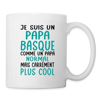Papa Basque comme un papa normal plus cool - Mug blanc - blanc - Droite