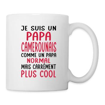 Papa Camerounais comme un papa normal plus cool - Mug blanc - blanc - Droite