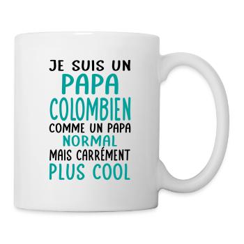 Papa Colombien comme un papa normal plus cool - Mug blanc - blanc - Droite