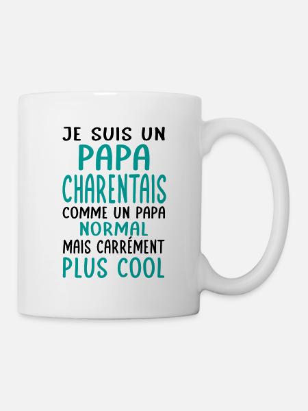 Papa Charentais comme un papa normal plus cool - Mug blanc - blanc