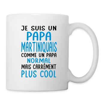 Papa Martiniquais comme un papa normal plus cool - Mug blanc - blanc - Droite
