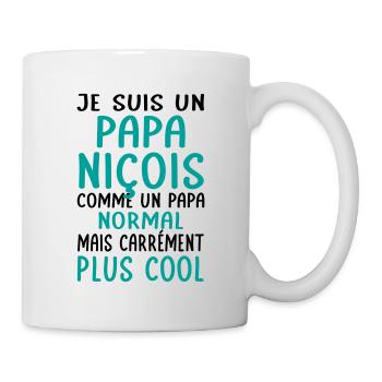 Papa Niçois comme un papa normal plus cool - Mug blanc - blanc - Droite