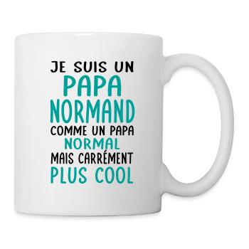 Papa Normand comme un papa normal plus cool - Mug blanc - blanc - Droite
