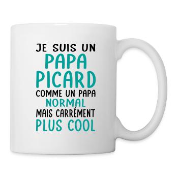 Papa Picard comme un papa normal plus cool - Mug blanc - blanc - Droite