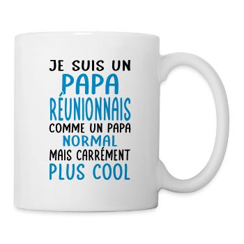 Papa Réunionnais comme un papa normal plus cool - Mug blanc - blanc - Droite