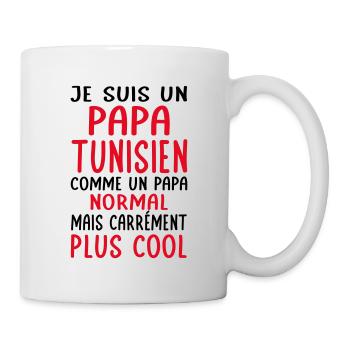 Papa Tunisien comme un papa normal plus cool - Mug blanc - blanc - Droite