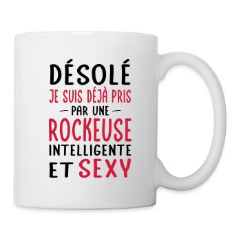 Désolé déjà pris par une rockeuse sexy - Mug blanc - blanc - Droite