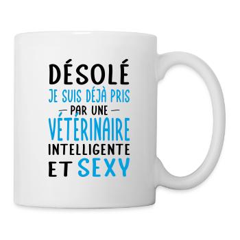 Désolé déjà pris par une vétérinaire sexy - Mug blanc - blanc - Droite