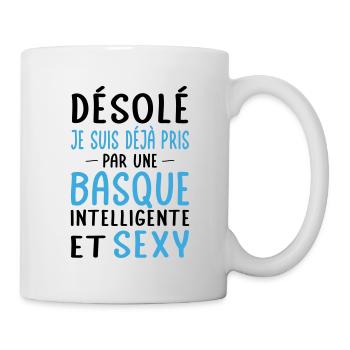 Désolé déjà pris par une Basque sexy - Mug blanc - blanc - Droite