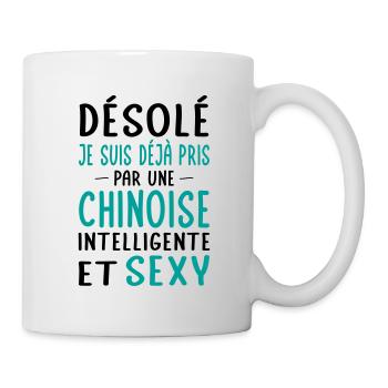 Désolé déjà pris par une Chinoise sexy - Mug blanc - blanc - Droite