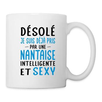 Désolé déjà pris par une Nantaise sexy - Mug blanc - blanc - Droite