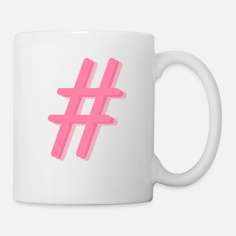 Hashtag - Mug blanc - blanc
