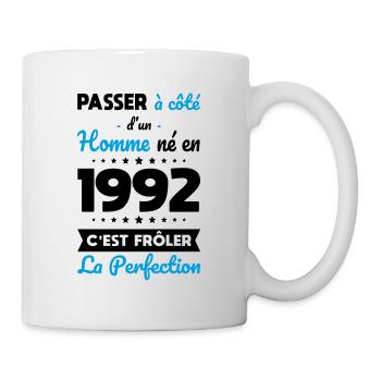 Anniversaire 30 ans - Né en 1992 Perfection - Mug blanc - blanc - Droite