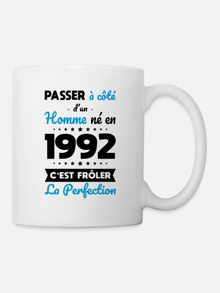 Anniversaire 30 ans - Né en 1992 Perfection - Mug blanc - blanc