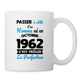 Anniversaire 60 ans - Né en Octobre 1962 - Mug blanc - blanc - Droite