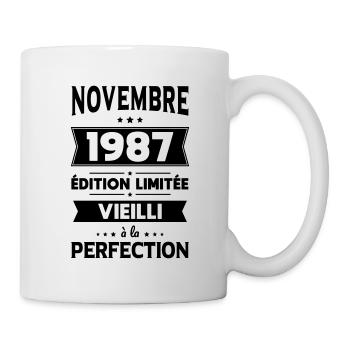 Anniversaire 35 ans - Novembre 1987 Perfection - Mug blanc - blanc - Droite
