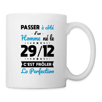 Anniversaire - Né le 29 Décembre Frôler perfection - Mug blanc - blanc - Droite