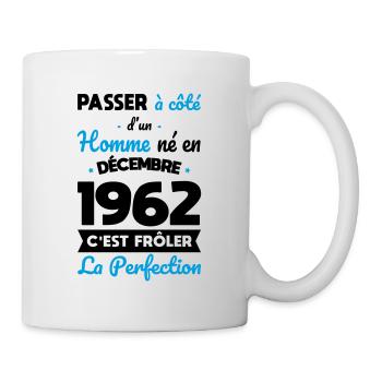 Anniversaire 60 ans - Né en Décembre 1962 - Mug blanc - blanc - Droite