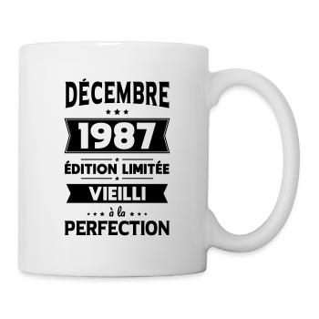 Anniversaire 35 ans - Décembre 1987 Perfection - Mug blanc - blanc - Droite
