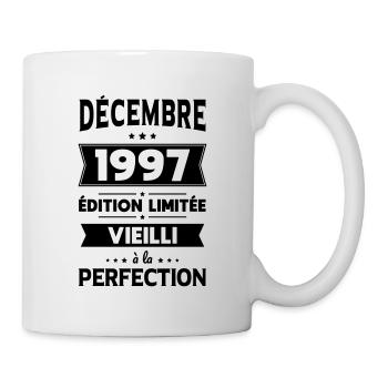 Anniversaire 25 ans - Décembre 1997 Perfection - Mug blanc - blanc - Droite
