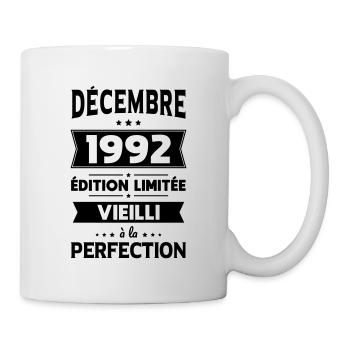 Anniversaire 30 ans - Décembre 1992 Perfection - Mug blanc - blanc - Droite